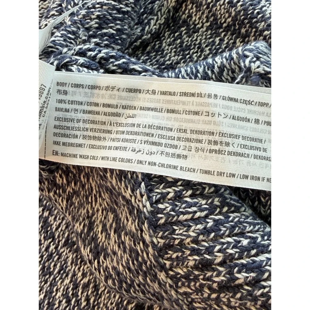 Abercrombie & Fitch‎ Womens Shawl Collar Marled Knit Cotton Cardigan Navy S